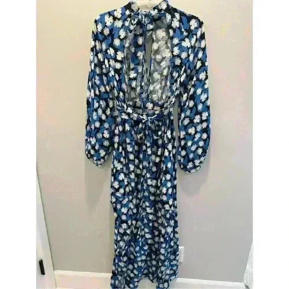 New NWT Staud Danica Maxi Dress White Acid Floral Open Back Size XS Retails $495 - Picture 5 of 7